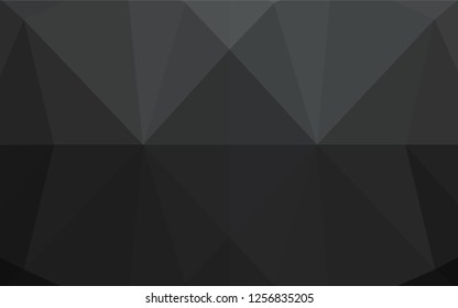 Dark Black vector blurry hexagon template. Geometric illustration in Origami style with gradient.  The elegant pattern can be used as part of a brand book.