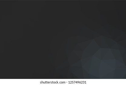 Dark Black vector blurry hexagon template. Creative geometric illustration in Origami style with gradient. The elegant pattern can be used as part of a brand book.