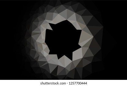 Dark Black vector blurry hexagon pattern. A vague abstract illustration with gradient. Brand new design for your business.
