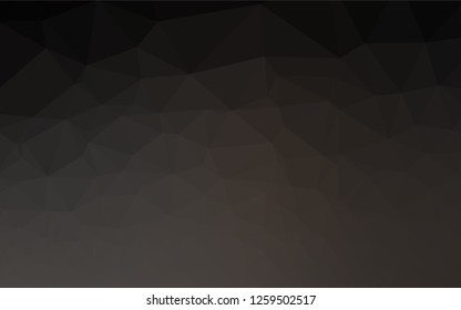 Dark Black vector blurry hexagon texture. Shining illustration, which consist of triangles. Brand new design for your business.
