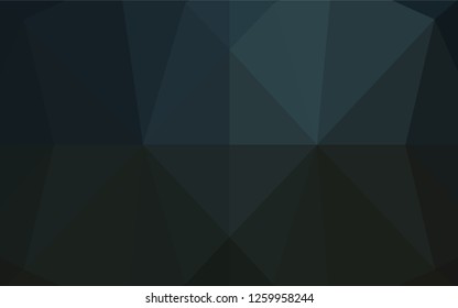 Dark Black vector blurry hexagon pattern. Shining colored illustration in a Brand new style. Triangular pattern for your business design.