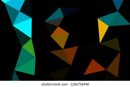Dark Black vector blurry hexagon pattern. Shining colored illustration in a Brand new style. A completely new template for your business design.
