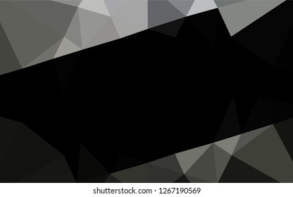 Dark Black vector blurry hexagon template. A sample with polygonal shapes. A new texture for your design.