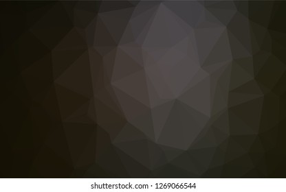 Dark Black vector blurry hexagon pattern. Geometric illustration in Origami style with gradient.  A new texture for your design.