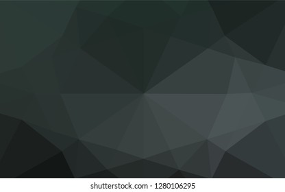 Dark Black vector blurry hexagon pattern. Shining illustration, which consist of triangles. The best triangular design for your business.