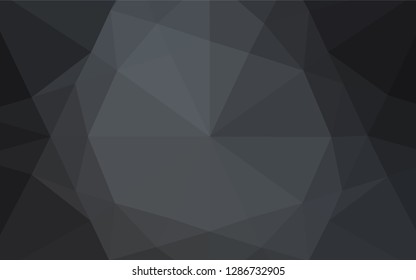 Dark Black vector blurry hexagon pattern. Shining colored illustration in a Brand new style. The elegant pattern can be used as part of a brand book.