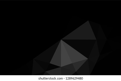 Dark Black vector blurry hexagon pattern. A vague abstract illustration with gradient. The completely new template can be used for your brand book.