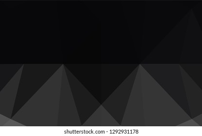 Dark Black vector blurry hexagon template. Shining colored illustration in a Brand new style. The textured pattern can be used for background.