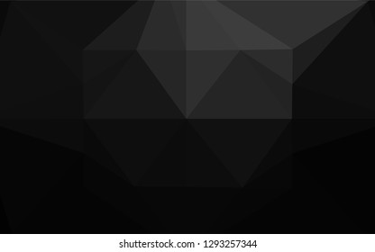 Dark Black vector blurry hexagon pattern. An elegant bright illustration with gradient. A completely new design for your business.