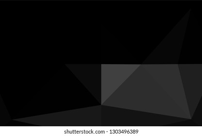 Dark Black vector blurry hexagon template. A completely new color illustration in a vague style. A new texture for your design.