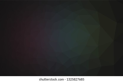 Dark Black vector blurry hexagon texture. Modern geometrical abstract illustration with gradient. Triangular pattern for your business design.