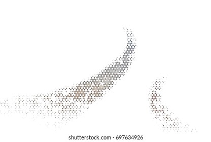 Dark Black vector blurry hexagon background design. Geometric background in Origami style with gradient. 