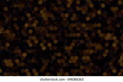 Dark Black vector blurry hexagon background design. Geometric background in Origami style with gradient. 