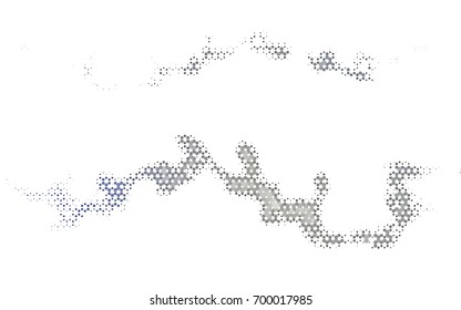 Dark Black vector blurry hexagon background design. Geometric background in Origami style with gradient. 