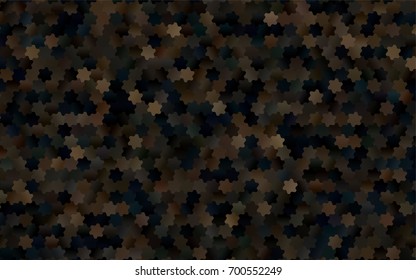Dark Black vector blurry hexagon background design. Geometric background in Origami style with gradient. 