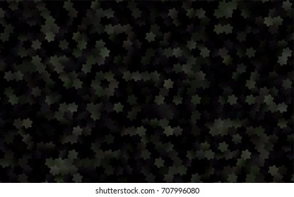 Dark Black vector blurry hexagon background design. Geometric background in Origami style with gradient. 