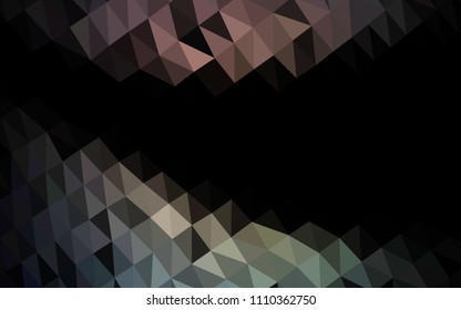 Dark Black vector blurry  texture. Colorful illustration in abstract style with gradient. The best triangular design for your business.