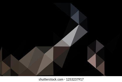 Dark Black vector blurry triangle pattern. An elegant bright illustration with gradient. The best triangular design for your business.