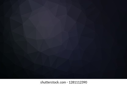 Dark Black vector blurry triangle texture. Glitter abstract illustration with an elegant design. Textured pattern for background.