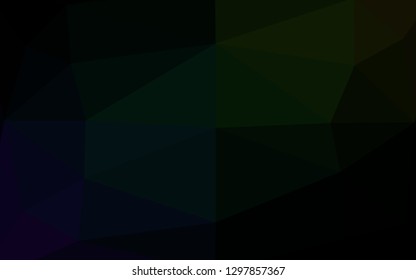 Dark Black vector blurry triangle template. Glitter abstract illustration with an elegant design. Triangular pattern for your business design.