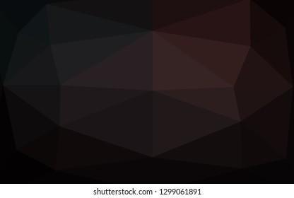 Dark Black vector blurry triangle pattern. Colorful illustration in Origami style with gradient.  Completely new template for your business design.