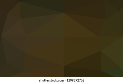 Dark Black vector blurry triangle texture. Geometric illustration in Origami style with gradient. Template for your brand book.
