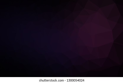 Dark Black vector blurry triangle texture. A completely new color illustration in a vague style. Polygonal design for your web site.