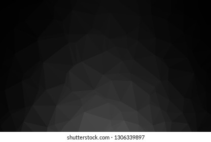 Dark Black vector blurry triangle texture. Geometric illustration in Origami style with gradient. New texture for your design.