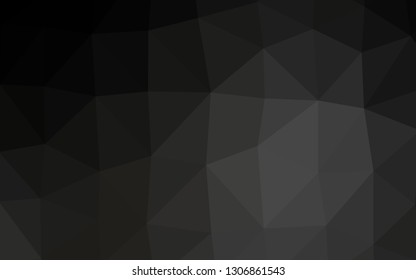 Dark Black vector blurry triangle pattern. A completely new color illustration in a vague style. Brand new design for your business.