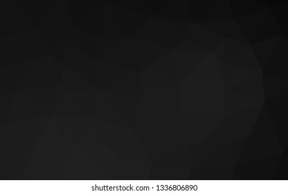 Dark Black vector blurry triangle template. A completely new color illustration in a vague style. Brand new design for your business.