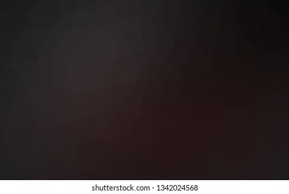 Dark Black vector blurry triangle pattern. A sample with polygonal shapes. Template for your brand book.