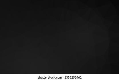 Dark Black vector blurry triangle pattern. An elegant bright illustration with gradient. Brand new style for your business design.