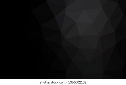 Dark Black vector blurry triangle pattern. Modern geometrical abstract illustration with gradient. Template for your brand book.