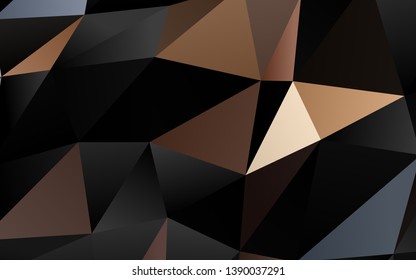 Dark Black vector blurry triangle template. Colorful illustration in abstract style with gradient. New texture for your design.