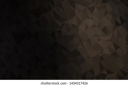 Dark Black vector blurry triangle template. Geometric illustration in Origami style with gradient. Template for your brand book.