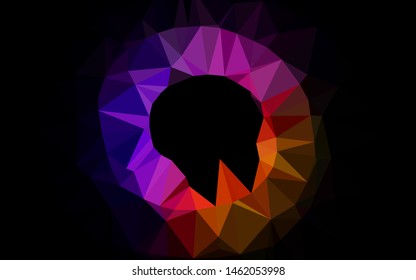 Dark Black vector blurry triangle pattern. Brand new colorful illustration in with gradient. Triangular pattern for your business design.