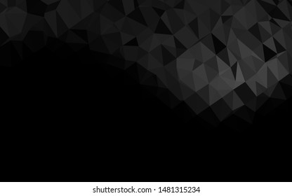 Dark Black vector blurry triangle texture. A completely new color illustration in a vague style. The best triangular design for your business.