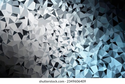 Dark Black vector blurry triangle texture. Geometric illustration in Origami style with gradient. New texture for your design.
