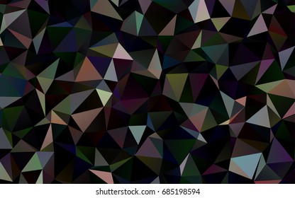 Dark Black vector blurry triangle template. Creative illustration in halftone style with gradient. A new texture for your design.