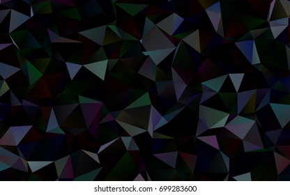 Dark Black vector blurry triangle background. Colorful illustration in abstract style with gradient. The textured pattern can be used for background.