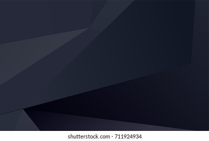 Dark Black vector blurry triangle template. Geometric illustration in Origami style with gradient.  The polygonal design can be used for your web site.