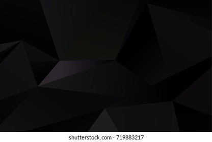 Dark Black vector blurry triangle background. Geometric illustration in Origami style with gradient.  The polygonal design can be used for your web site.