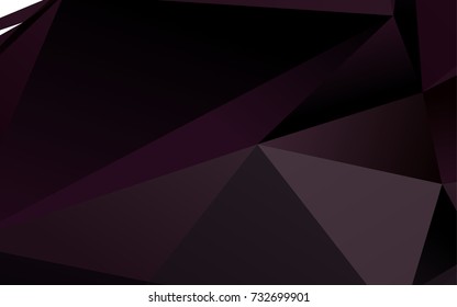 Dark Black vector blurry triangle pattern. Modern geometrical abstract illustration with gradient. The completely new template can be used for your brand book.