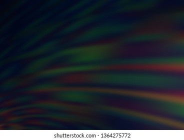 Dark Black vector bokeh and colorful pattern. Colorful abstract illustration with gradient. The template can be used for your brand book.