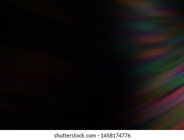 Dark Black vector bokeh and colorful pattern. Creative illustration in halftone style with gradient. The template can be used for your brand book.