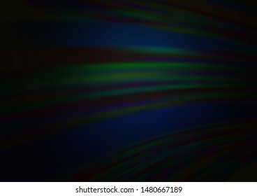 Dark Black vector bokeh and colorful pattern. A vague abstract illustration with gradient. A new texture for your design.