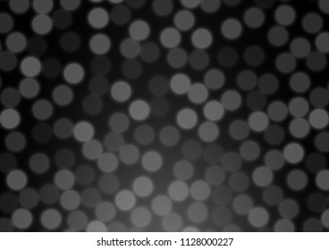 Dark Black vector bokeh pattern. Creative illustration in halftone style with gradient. A new texture for your design.