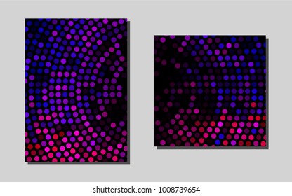 Dark Black vector brochure for ui, ux design. Modern abstract design concept with colorful gradient. Pattern for ads, leaflets, labels of your business.