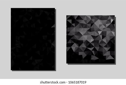 Dark Black vector brochure for ui, ux design. Beautiful colored sample in A4 size. The pattern can be used for any ad, booklets.