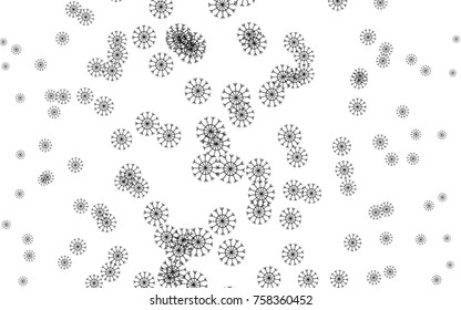 Dark Black vector cover with beautiful snowflakes. Glitter abstract illustration with crystals of ice. The pattern can be used for new year leaflets.